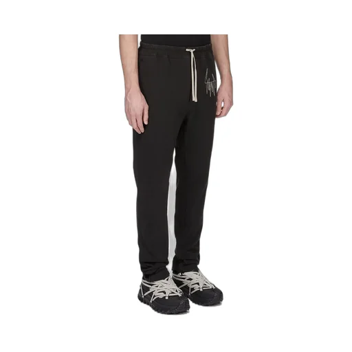 Moncler + Rick Owens Jogger In Black Heavy Cotton Jersey