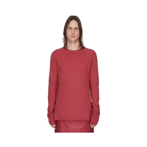 Moncler + Rick Owens Girder Ls T In Carnelian Mediumweight Cotton Jersey