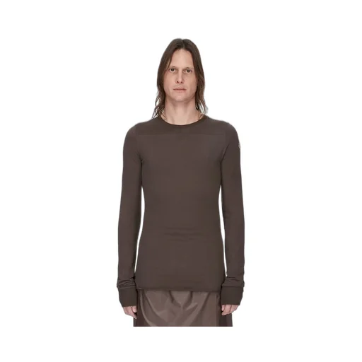 Moncler + Rick Owens Girder Ls T In Dark Dust Mediumweight Cotton Jersey