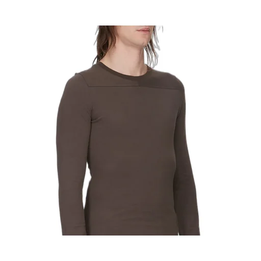 Moncler + Rick Owens Girder Ls T In Dark Dust Mediumweight Cotton Jersey