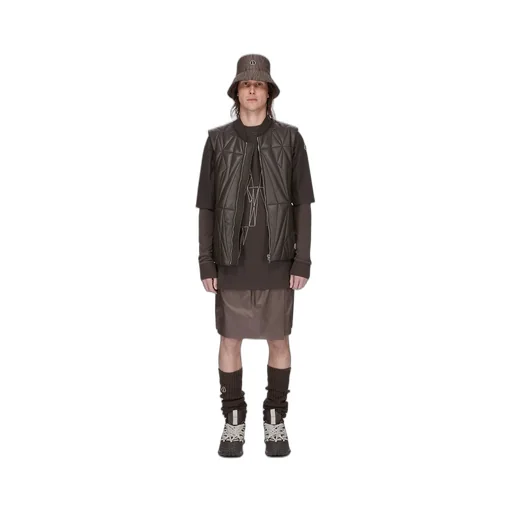 Moncler + Rick Owens Jumbo Ss T In Dark Dust Heavy Cotton Jersey