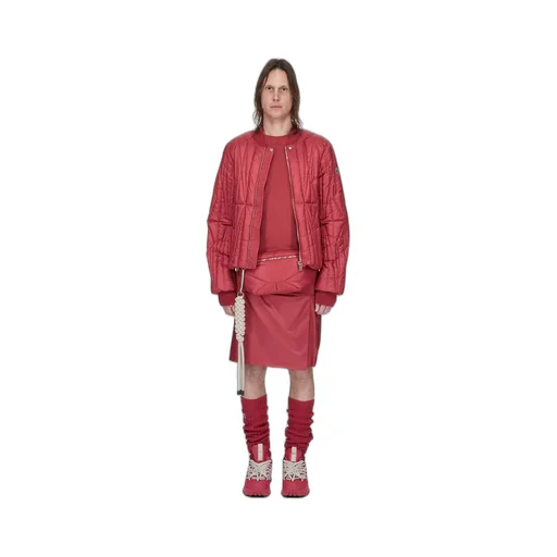 Moncler + Rick Owens Girder Ls T In Carnelian Mediumweight Cotton Jersey