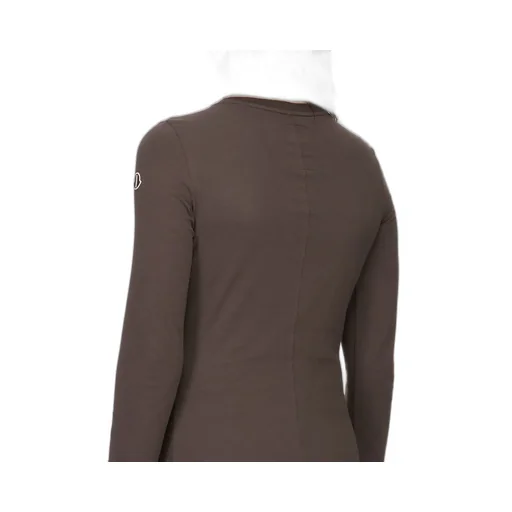 Moncler + Rick Owens Girder Ls T In Dark Dust Mediumweight Cotton Jersey