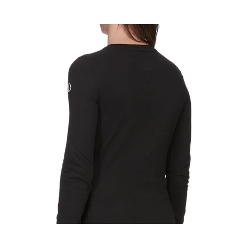 Moncler + Rick Owens Girder Ls T In Black Mediumweight Cotton Jersey