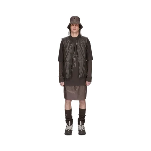 Moncler + Rick Owens Girder Ls T In Dark Dust Mediumweight Cotton Jersey