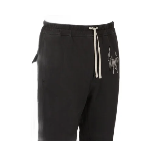 Moncler + Rick Owens Jogger In Black Heavy Cotton Jersey