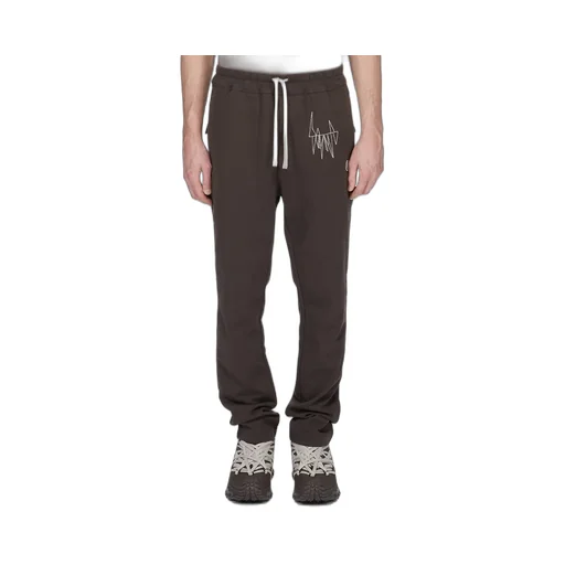 Moncler + Rick Owens Jogger In Dark Dust Heavy Cotton Jersey