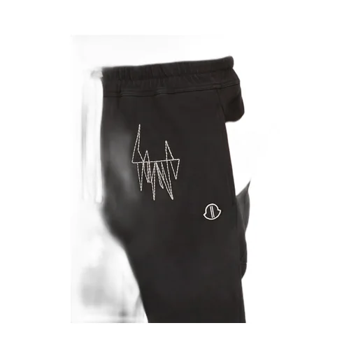 Moncler + Rick Owens Jogger In Black Heavy Cotton Jersey
