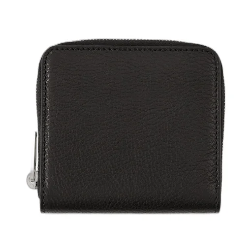 Rick Owens Concordians Zipped Wallet In Black Soft Buffalo