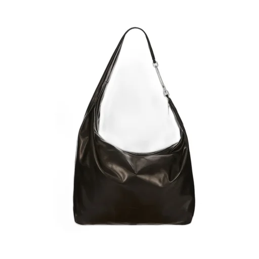 Rick Owens Concordians Gemini Bag In Black Glossy Butter Calf Leather