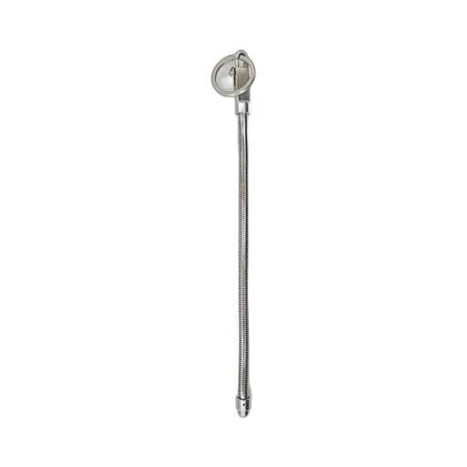 Rick Owens Concordians Snake Keychain In Palladium Tone Brass