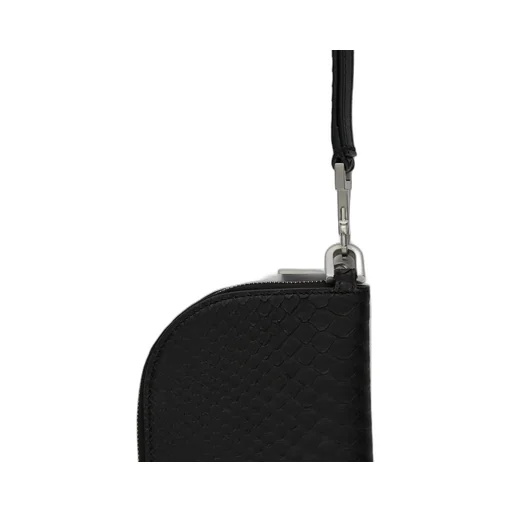 Rick Owens Concordians Neckwallet In Black Python Leather