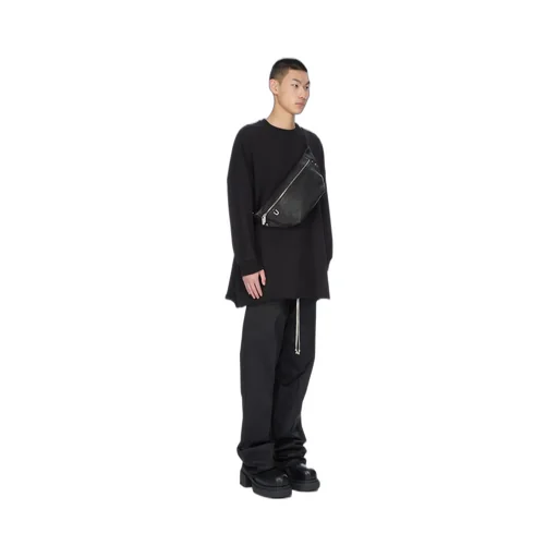 Rick Owens Concordians Bumbag In Black Soft Buffalo