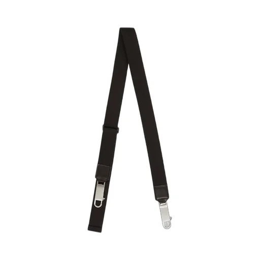 Rick Owens Concordians Webbing Strap In Black Cotton Webbing