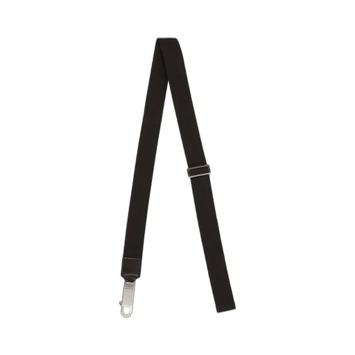 Rick Owens Concordians Webbing Strap In Black Cotton Webbing