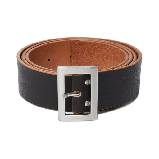Rick Owens Concordians Stooges Belt In Black Groppone Cow Leather