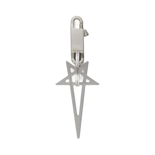 Rick Owens Special Edition Temple Of Love / Palais Galliera Palladio Palladium Tone Brass Pentagram Keychain.