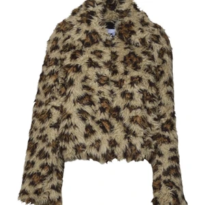 Msgm Leopard Printed Faux Fur Jacket