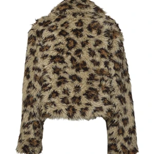Msgm Leopard Printed Faux Fur Jacket