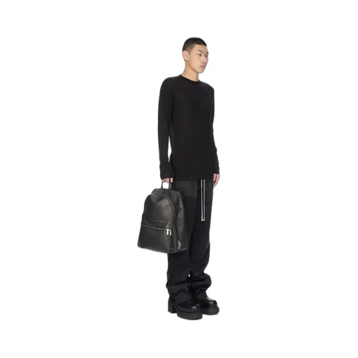 Rick Owens Concordians Backpack In Black Soft Grain Cow Leather