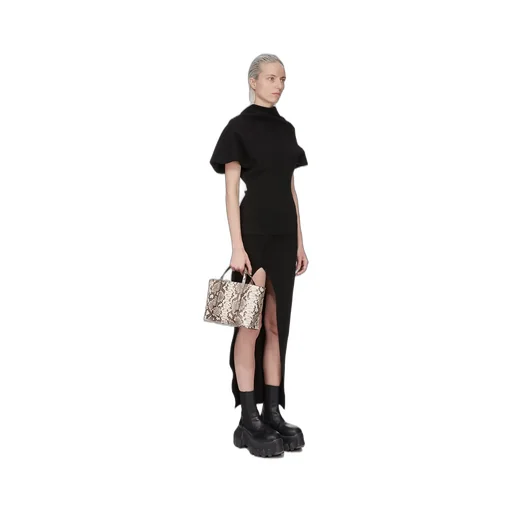 Rick Owens Mini Shopper In Natural Python Snakeskin
