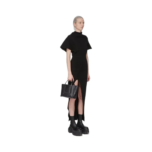 Rick Owens Mini Shopper In Black Python Snakeskin