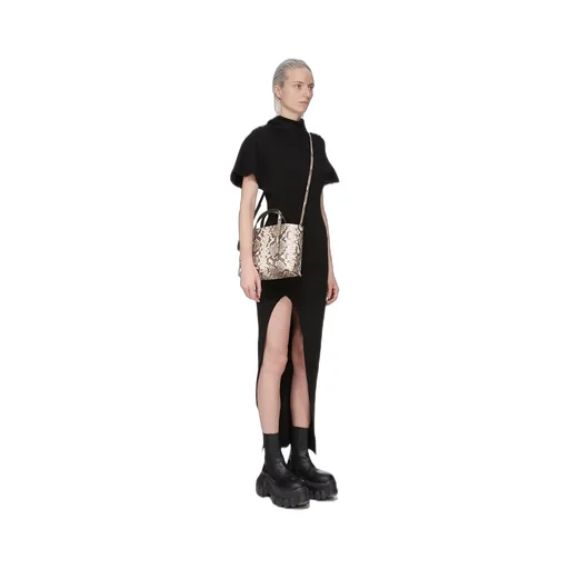 Rick Owens Mini Shopper In Natural Python Snakeskin