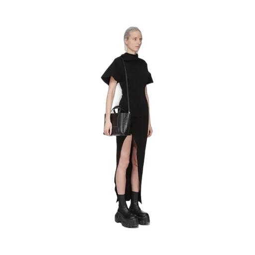 Rick Owens Mini Shopper In Black Python Snakeskin