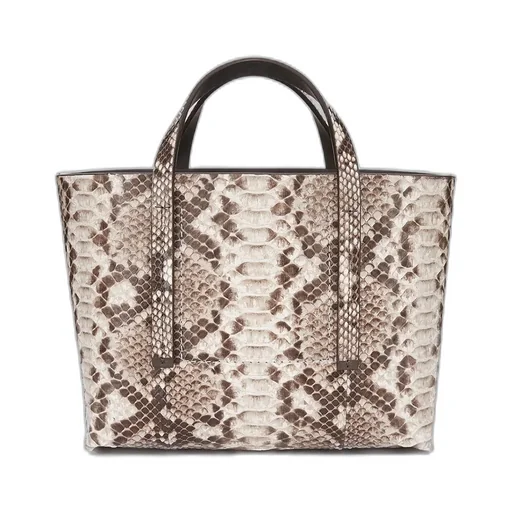 Rick Owens Mini Shopper In Natural Python Snakeskin