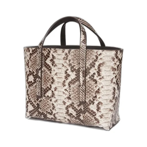 Rick Owens Mini Shopper In Natural Python Snakeskin