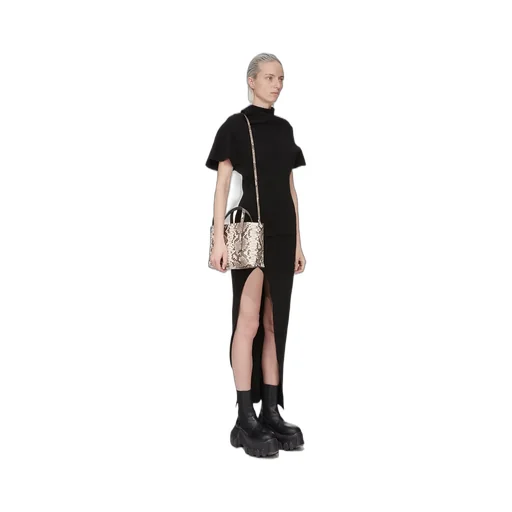 Rick Owens Mini Shopper In Natural Python Snakeskin