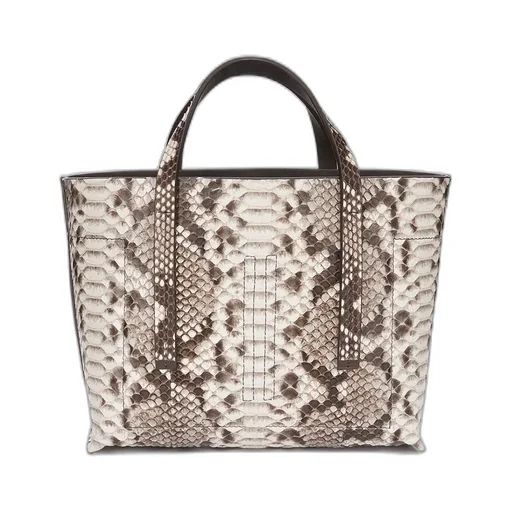 Rick Owens Mini Shopper In Natural Python Snakeskin