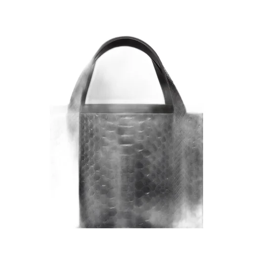 Rick Owens Mini Shopper In Black Python Snakeskin