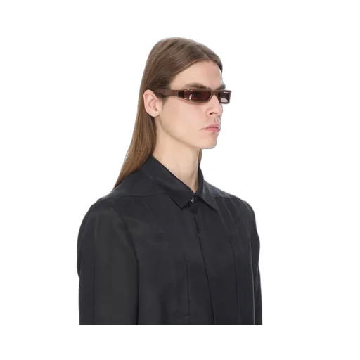 Rick Owens Fog Sunglasses In Brown And Brown