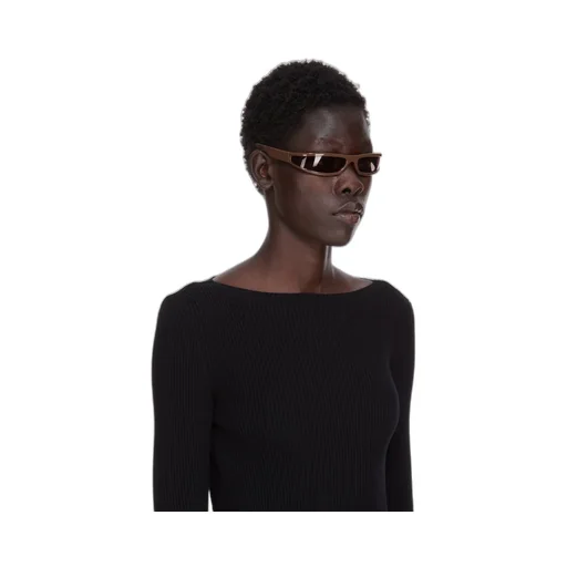 Rick Owens Fog Sunglasses In Brown And Brown