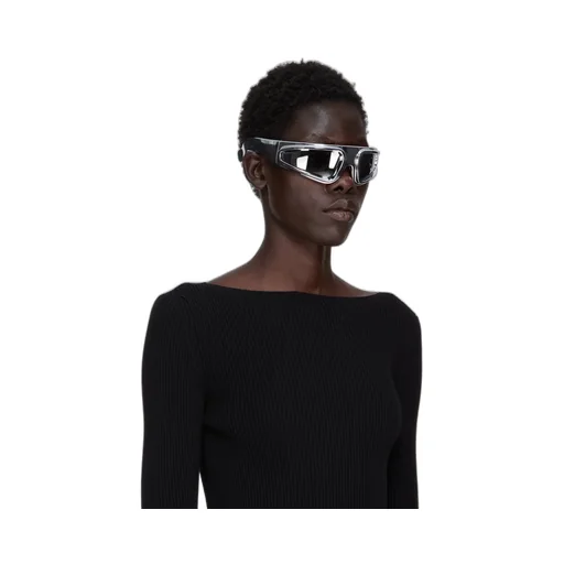 Rick Owens Ryder Sunglasses In Silver/Silver