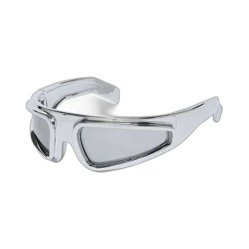 Rick Owens Ryder Sunglasses In Silver/Silver