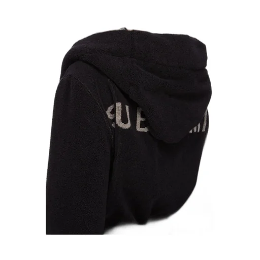 Rick Owens Beach Robe In Black/Pearl Heavy Cotton Terry