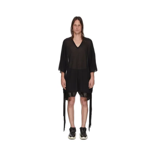 Rick Owens Temple V Tommy T In Black Unstable Cotton