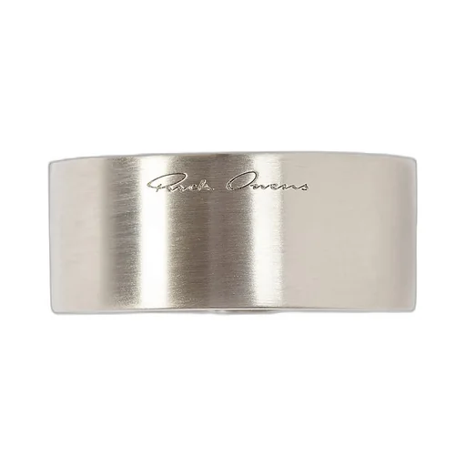 Rick Owens Double Crystal Ring In Palladio Brass And Hematite Stone