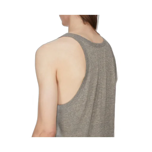 Rick Owens Temple Open Pony Tank In Grey Melange Grey Melange Jersey