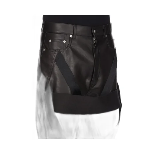 Rick Owens Temple Megastrapped Bolans In Black Nylon Canvas