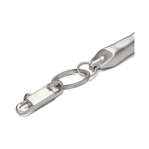Rick Owens Temple Sister Keychain In Palladium Palladium Tone Brass