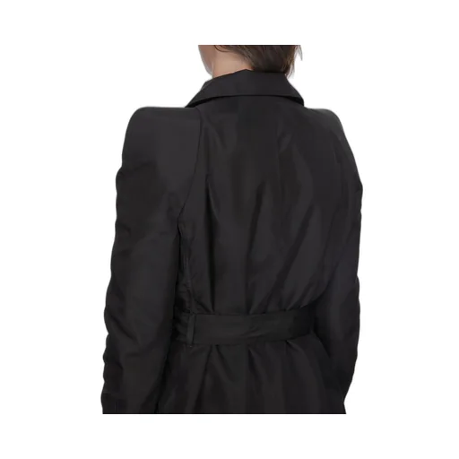 Rick Owens Temple Temple Trench In Black Nylon Canvas