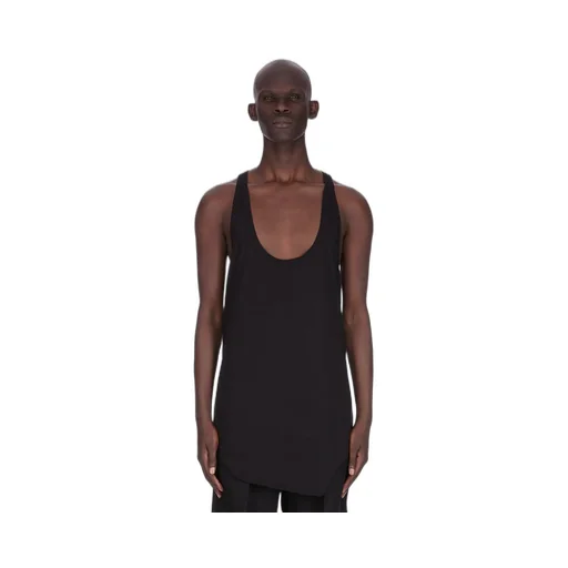 Rick Owens Concordians Runway Pony Tank In Black Classic Cotton Jersey