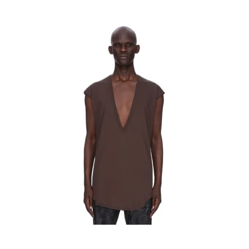 Rick Owens Concordians Runway Dylan T In Darkdust Classic Cotton Jersey