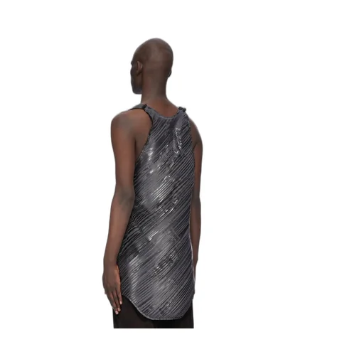 Rick Owens Concordians Runway Pony Tank In Black Latex