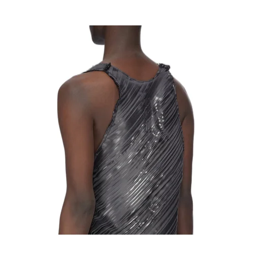 Rick Owens Concordians Runway Pony Tank In Black Latex
