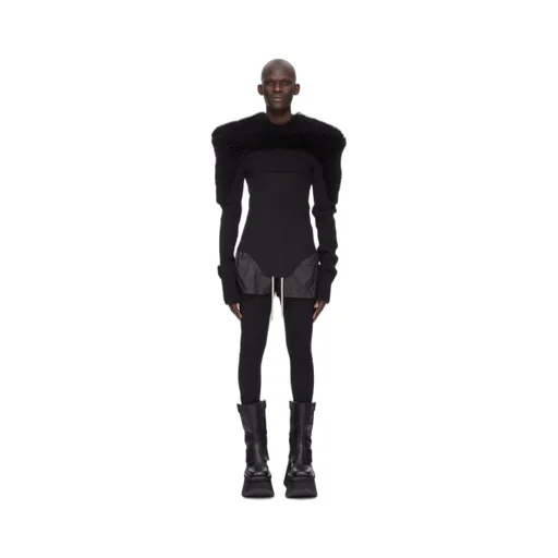 Rick Owens Concordians Runway Thermal Bottom In Black Thermal Jersey