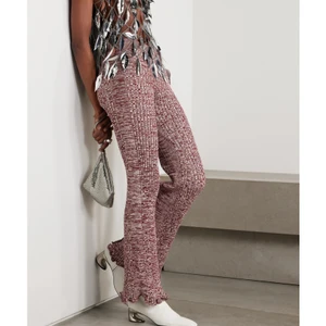 Ribbed Knit Flared Pants